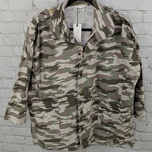 NWT sugarlips camo oversized jacket - Picture 2 of 8
